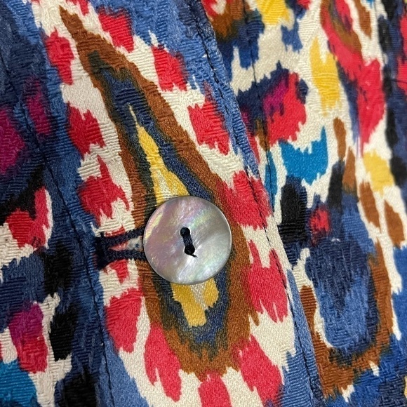RUBY Rd. Multi Color Abstract Jacket w Pearl Buttons Sz 18 - Picture 7 of 7